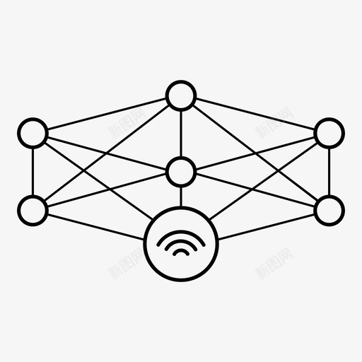 wifi接入点wifi接入点互联网图标svg_新图网 https://ixintu.com wi-fi wifi 互联网 接入 无线