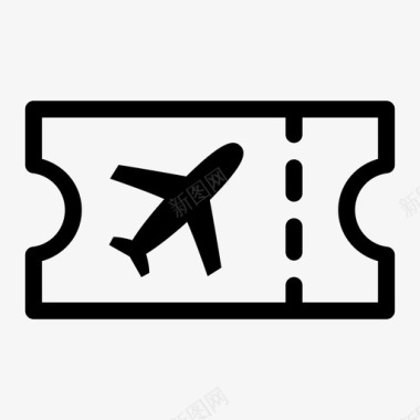 飞机票机场计划票图标图标
