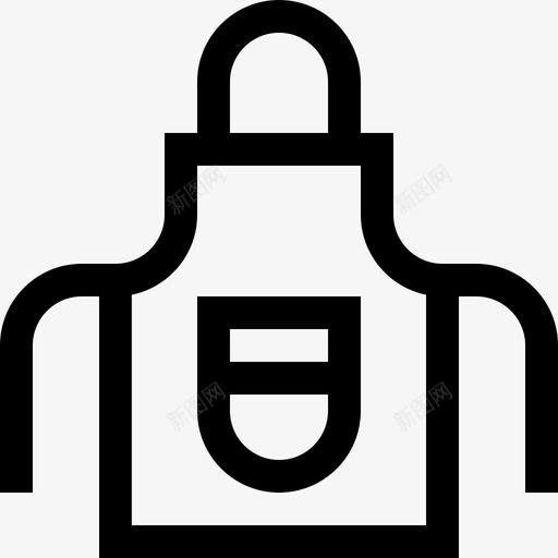 围裙家居用品27直线型图标svg_新图网 https://ixintu.com 围裙 家居用品 直线 线型
