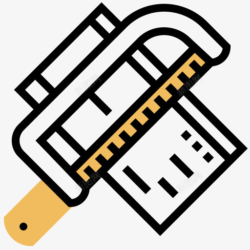 锯57号建筑黄色阴影图标svg_新图网 https://ixintu.com 57号 建筑 阴影 黄色