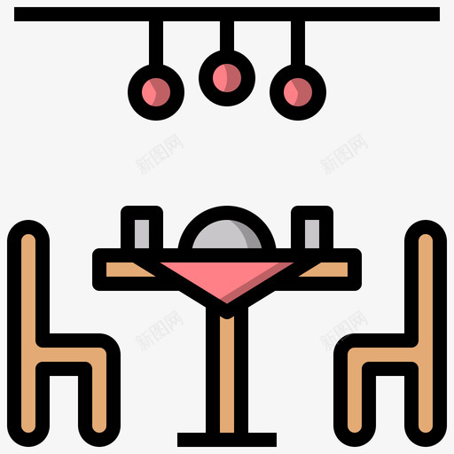 餐桌家庭和生活39线性颜色图标svg_新图网 https://ixintu.com 家庭 生活 线性 颜色 餐桌