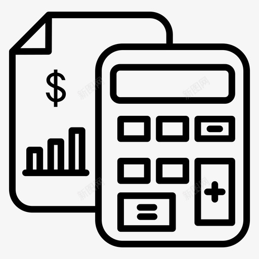 会计簿记计算器图标svg_新图网 https://ixintu.com 会计 报告 税务 簿记 计算器 财务