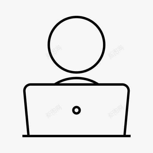 员工会计经理图标svg_新图网 https://ixintu.com 会计 员工 工人 用户 电脑 笔记本 经理