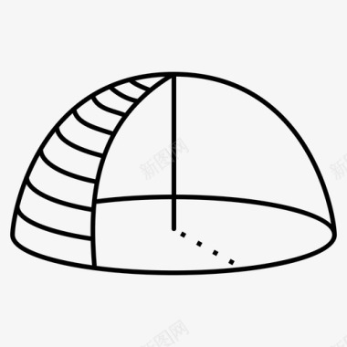 计算几何半球图标图标