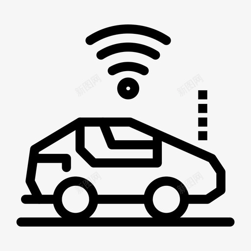 汽车信号wifi图标svg_新图网 https://ixintu.com wifi 信号 技术 数字 汽车 营销
