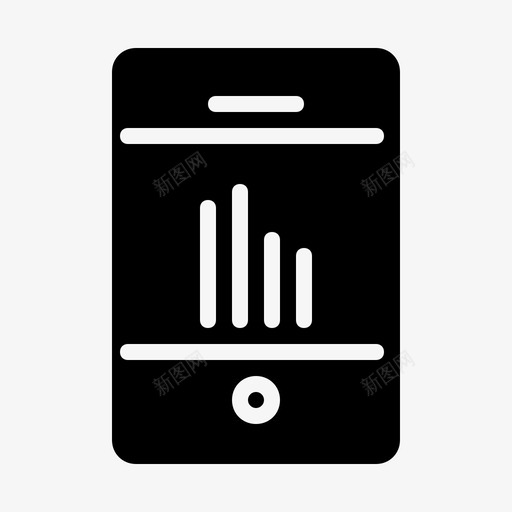统计手机图表图标svg_新图网 https://ixintu.com 图表 手机 投资 统计 营销