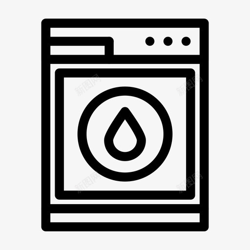 洗衣房洗衣机家用电器和厨房图标svg_新图网 https://ixintu.com 厨房 家用电器 洗衣房 洗衣机