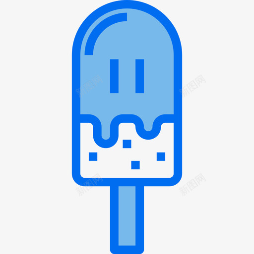 冰棍93号餐厅蓝色图标svg_新图网 https://ixintu.com 冰棍 蓝色 餐厅