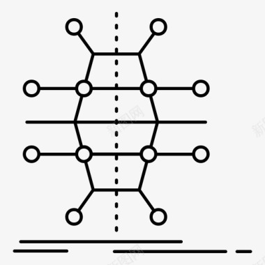 配电网基础设施网络图标图标