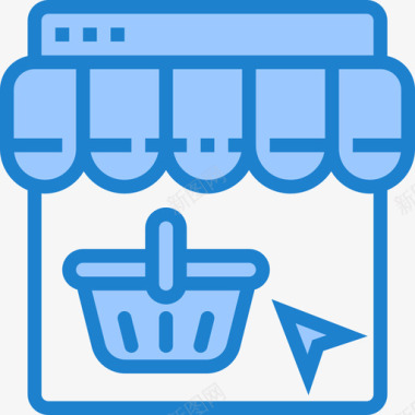 网上购物电子商务113蓝色图标图标