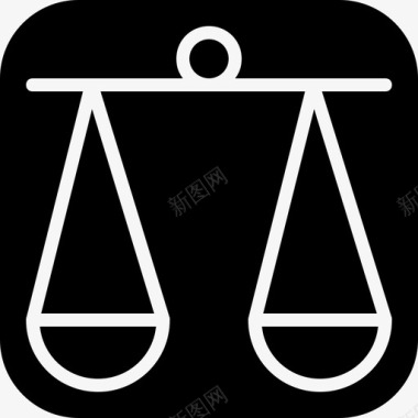 平衡法庭司法图标图标