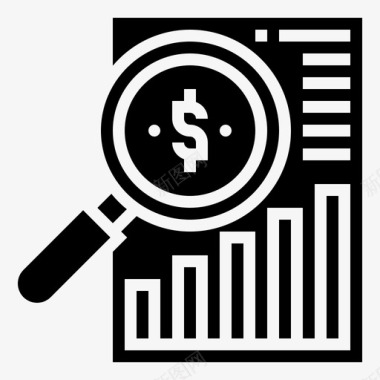市场分析投资57字形图标图标