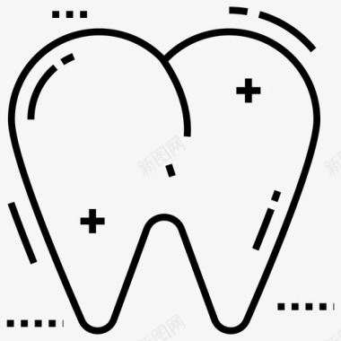 牙齿牙科硬骨结构图标图标