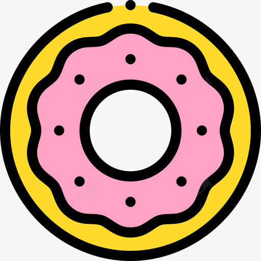 甜甜圈甜点和糖果6线性颜色图标svg_新图网 https://ixintu.com 甜点 甜甜圈 糖果 线性 颜色