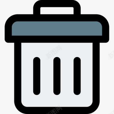 垃圾桶基本ui1线性颜色图标图标