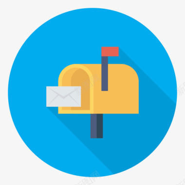 邮箱家用电器6圆形图标图标