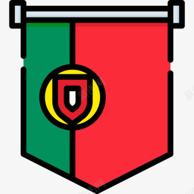 葡萄牙国旗5线颜色图标图标