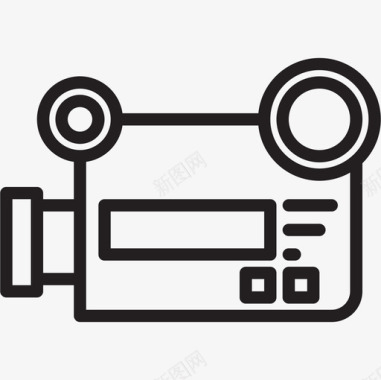录像机电影胶片1线性图标图标