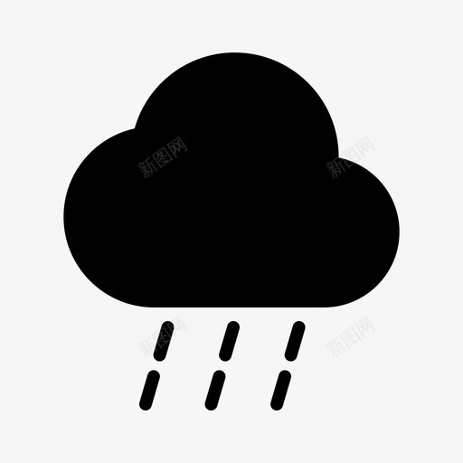 下雨云预报图标svg_新图网 https://ixintu.com 下雨 天气 预报