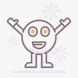 线性公园吉祥物主题公园1线性颜色图标高清图片