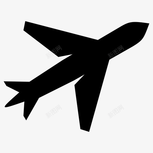 飞机运输车辆图标svg_新图网 https://ixintu.com 车辆 运输 飞机