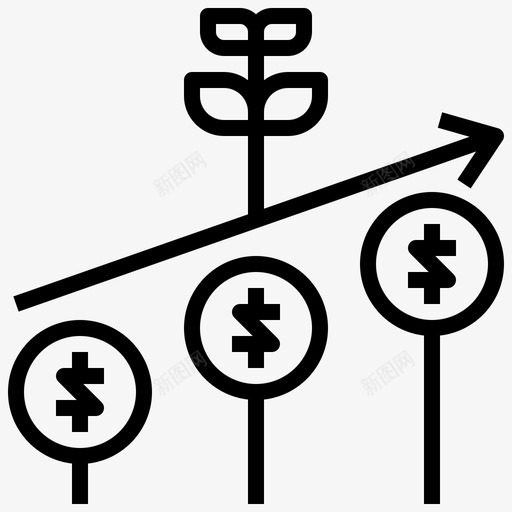 增长投资15线性图标svg_新图网 https://ixintu.com 增长 投资 线性
