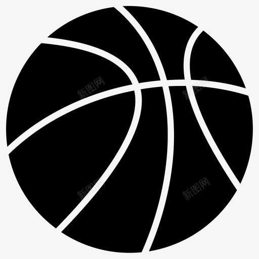 篮球球体运动图标svg_新图网 https://ixintu.com 球体 篮球 运动