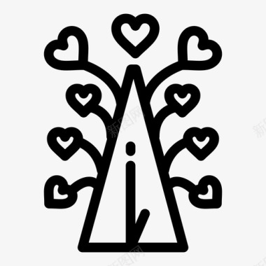 爱树心情人节图标图标