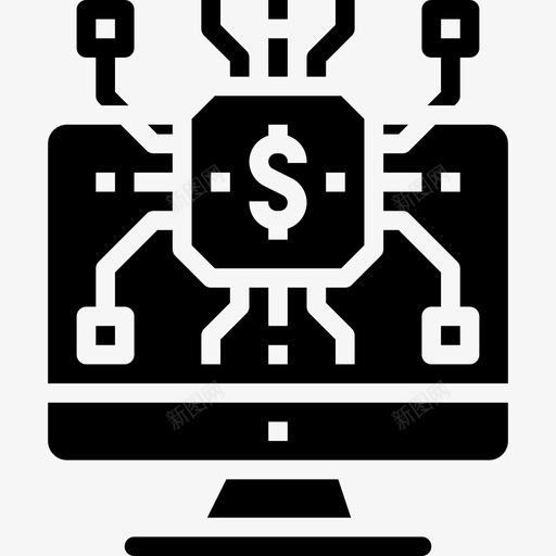 数字金融数字货币填充图标svg_新图网 https://ixintu.com 填充 数字 货币 金融