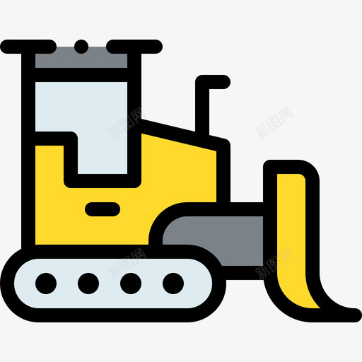 推土机车辆和运输工具1线性颜色图标svg_新图网 https://ixintu.com 推土机 线性 车辆 运输工具 颜色