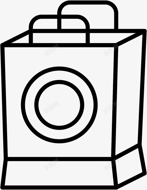 购物袋电子商务商品图标svg_新图网 https://ixintu.com 商品 电子商务 购物 购物袋