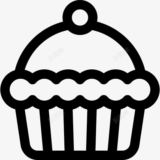 纸杯蛋糕甜点和糖果4份直系图标svg_新图网 https://ixintu.com 4份 甜点 直系 糖果 纸杯 蛋糕