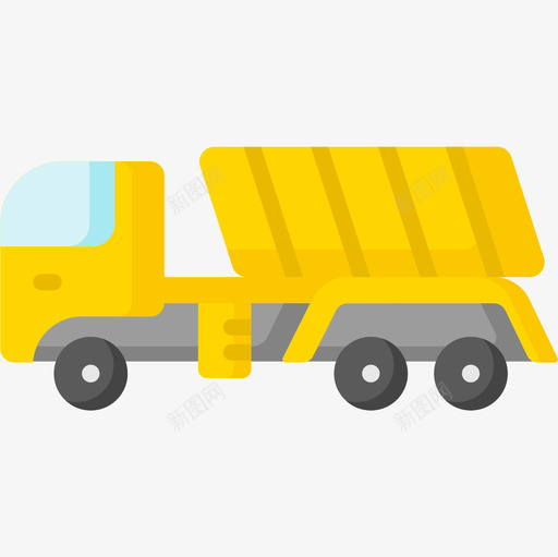 自卸卡车车辆和运输10平车图标svg_新图网 https://ixintu.com 卡车 平车 自卸 车辆 运输