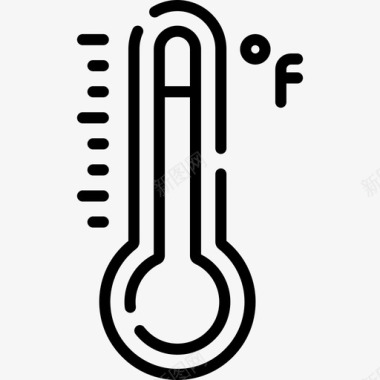 温度计暑假36线性图标图标