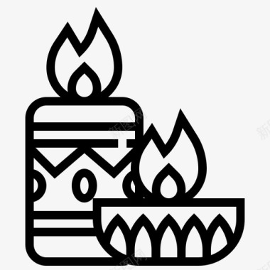 蜡烛庆祝仪式图标图标