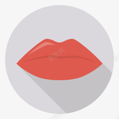 唇部美容沙龙4圆形图标图标