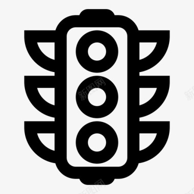 红绿灯城市道路图标图标