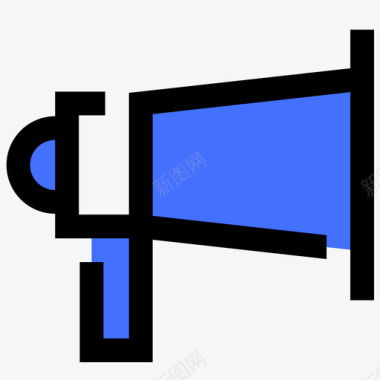 扩音器商业计划蓝色图标图标