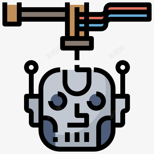 机器人基本和通用线性颜色图标svg_新图网 https://ixintu.com 基本 机器人 线性 通用 颜色