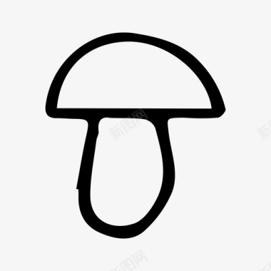 蘑菇涂鸦森林图标图标