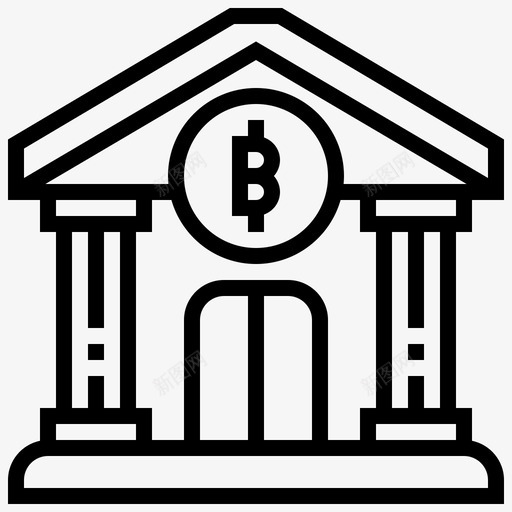 银行区块链35线性图标svg_新图网 https://ixintu.com 区块 线性 银行