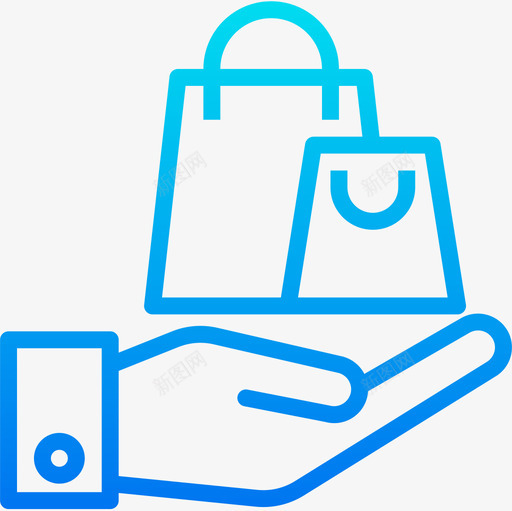 购物袋电子商务110梯度图标svg_新图网 https://ixintu.com 梯度 电子商务 购物袋