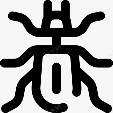 甲虫昆虫27轮廓图标图标