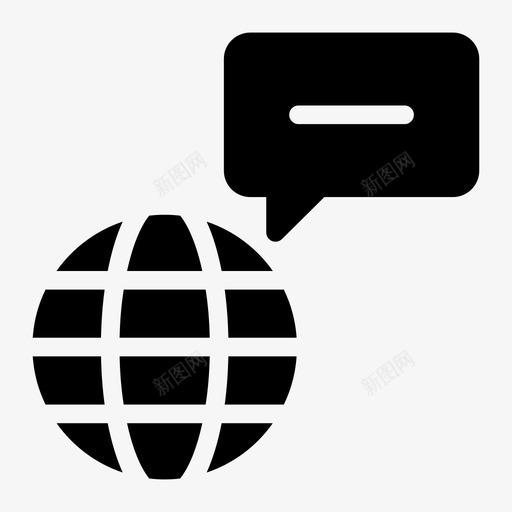 气泡浏览器聊天图标svg_新图网 https://ixintu.com 世界 全球 图标 字形 托管 气泡 浏览器 消息 网络 聊天