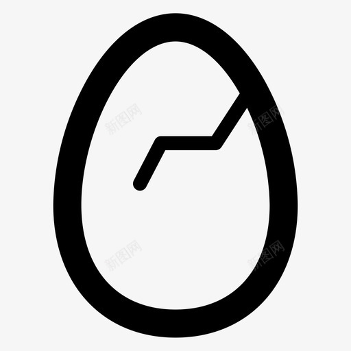 破蛋壳复活节食物图标svg_新图网 https://ixintu.com 复活节 孵化 蛋壳 食物