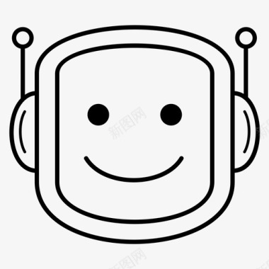 机器人角色脸图标图标