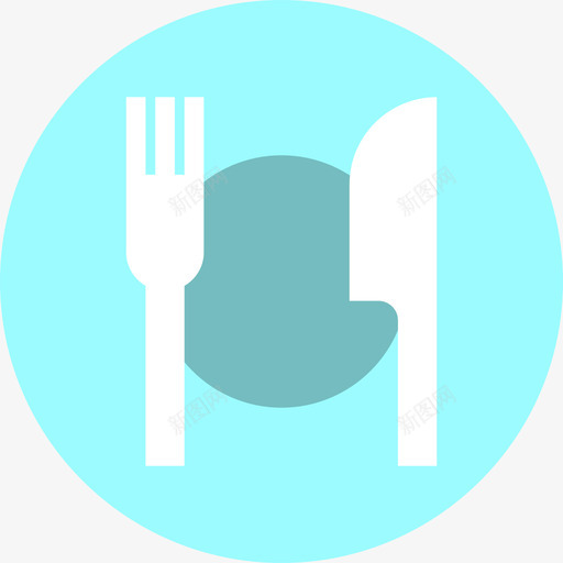 盘子餐厅90平的图标svg_新图网 https://ixintu.com 平的 盘子 餐厅