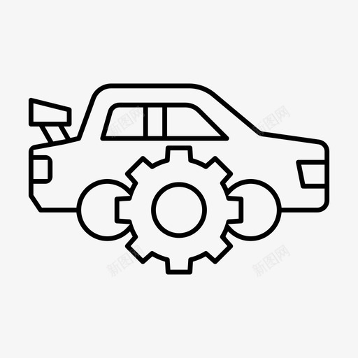 车辆设置维护设置车辆图标svg_新图网 https://ixintu.com 线薄 维护 设置 车辆 运输