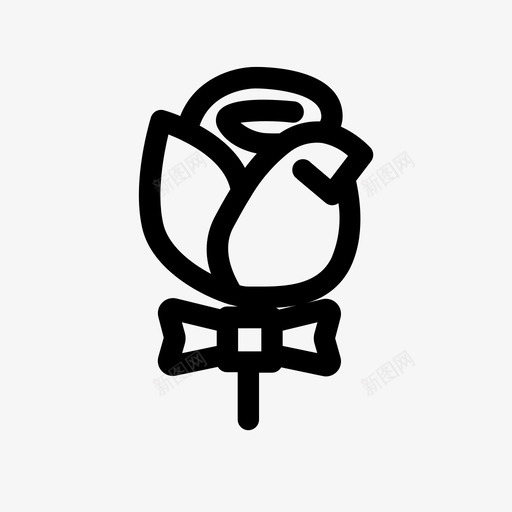 花爱玫瑰图标svg_新图网 https://ixintu.com 情人节 玫瑰