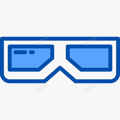 3d眼镜电影胶片3蓝色图标svg_新图网 https://ixintu.com 3d 电影 眼镜 胶片 蓝色